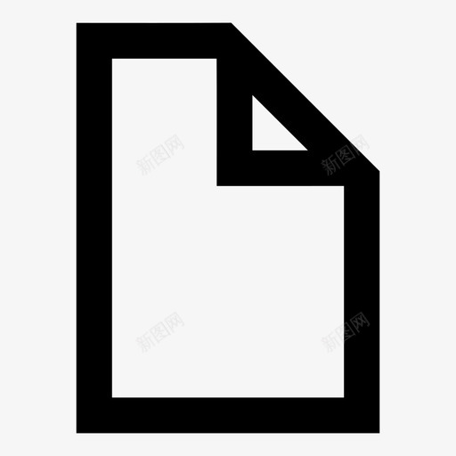 空白纸空的新的图标svg_新图网 https://ixintu.com 新的 空白纸 空的
