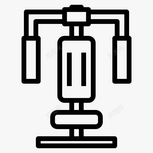 胸部器械锻炼图标svg_新图网 https://ixintu.com 健身 健身房 器械 胸部 运动 锻炼