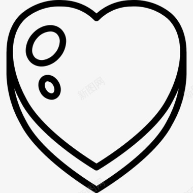 心脏游戏元素7线性图标图标