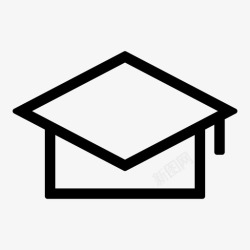 学生通行帽子毕业通行证学生图标高清图片