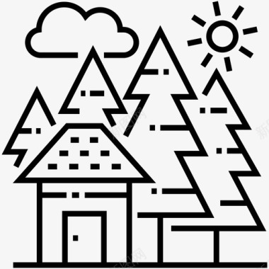 森林丛林公园图标图标