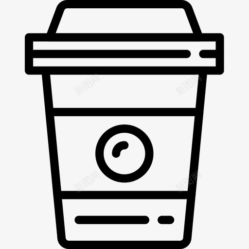 咖啡杯办公室90直线型图标svg_新图网 https://ixintu.com 办公室90 咖啡杯 直线型
