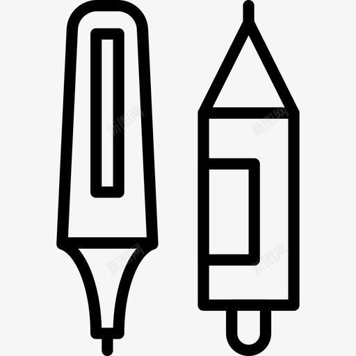 铅笔办公文具3直线型图标svg_新图网 https://ixintu.com 办公文具3 直线型 铅笔