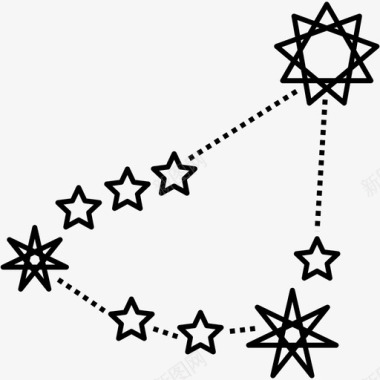 天文学星座占卜图标图标