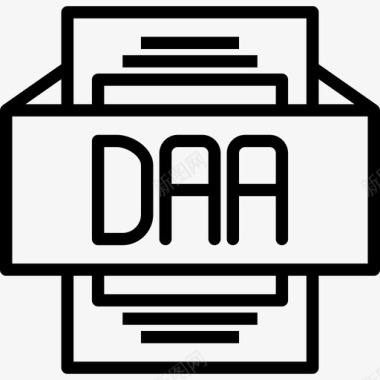 Daa文件类型3线性图标图标
