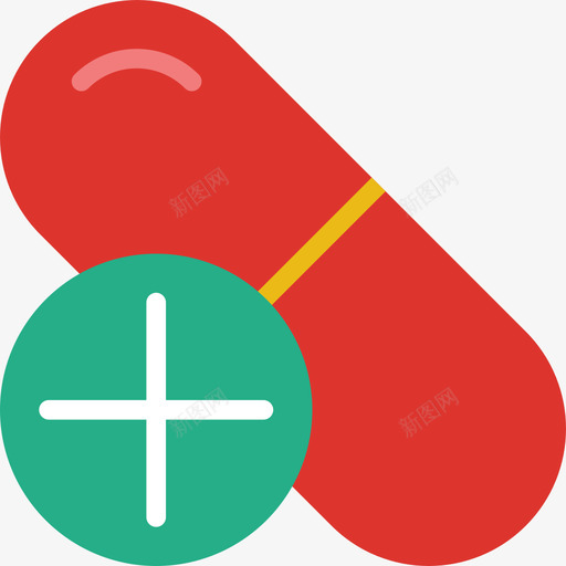 药片药物4平的图标svg_新图网 https://ixintu.com 平的 药片 药物4