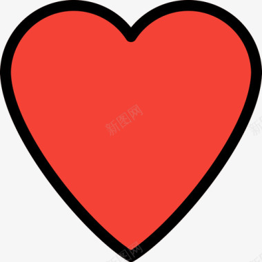 心脏基本图标5线颜色图标