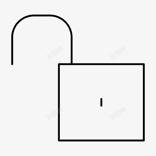 解锁空闲打开图标svg_新图网 https://ixintu.com 不安全 办公室精简图标 打开 空闲 解锁