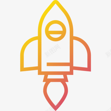 火箭商业元素5梯度图标图标