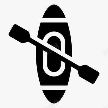 独木舟小船皮划艇图标图标