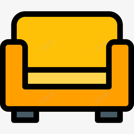 沙发家具85线性颜色图标svg_新图网 https://ixintu.com 家具85 沙发 线性颜色