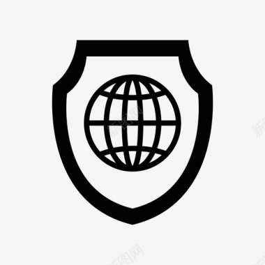 互联网保护全球屏蔽图标图标