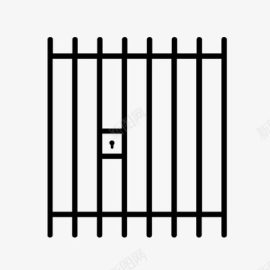 监狱罪犯监狱酒吧图标图标