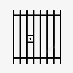 牢房罪犯监狱罪犯监狱酒吧图标高清图片