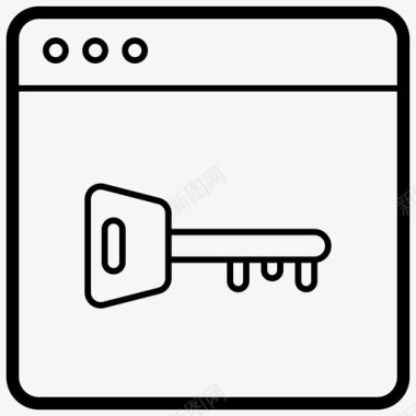 网络密钥网络访问网络锁图标图标