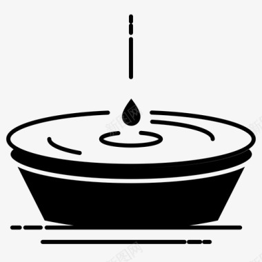 水碗滴图标图标