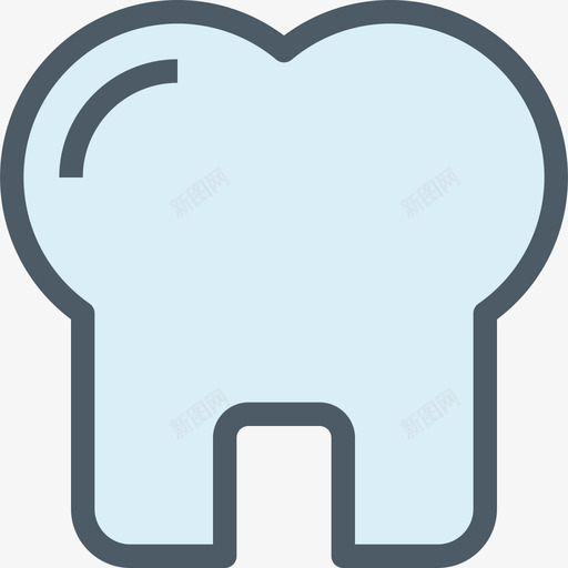 牙齿医疗保健5线颜色图标svg_新图网 https://ixintu.com 医疗保健5 牙齿 线颜色