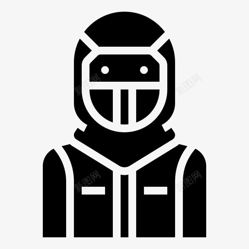 防护服化学品面罩图标svg_新图网 https://ixintu.com 化学品 核标志 防护服 面罩
