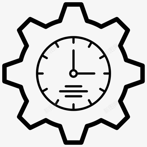 齿轮时钟数据管理数据报告图标svg_新图网 https://ixintu.com 搜索引擎优化和网络线路图标 数据可视化 数据报告 数据管理 时间分析 齿轮时钟