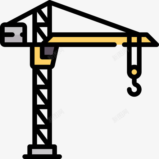 起重机工业31线性颜色图标svg_新图网 https://ixintu.com 工业31 线性颜色 起重机