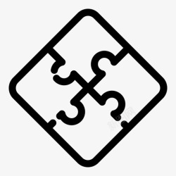科学合作拼图商业创意图标高清图片
