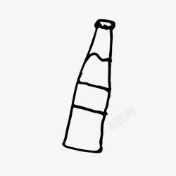 儿童画瓶子瓶子饮料素描图标高清图片