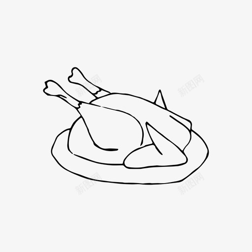炸鸡晚餐食物图标svg_新图网 https://ixintu.com 晚餐 炸鸡 食物