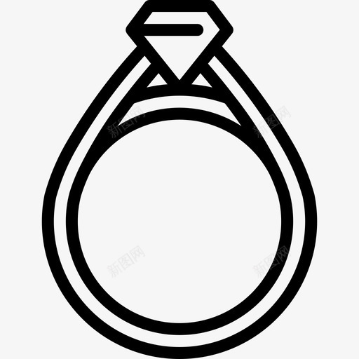 戒指珠宝8直线型图标svg_新图网 https://ixintu.com 戒指 珠宝8 直线型