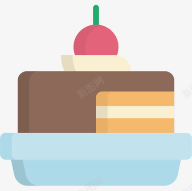 蛋糕糖果店4扁平图标图标