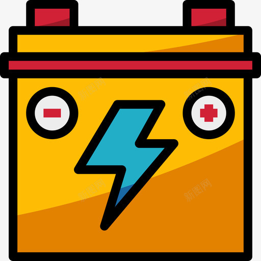 电池3车线颜色图标svg_新图网 https://ixintu.com 3车 电池 线颜色