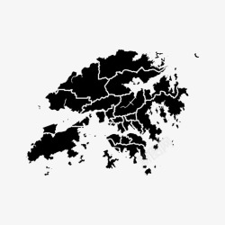 中国城市地图香港行政区中国香港行政区城市地图图标高清图片