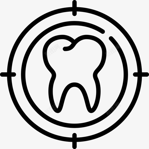 牙齿牙医18线形图标svg_新图网 https://ixintu.com 牙医18 牙齿 线形
