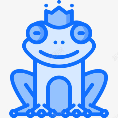 青蛙童话5蓝色图标图标