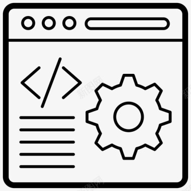 网页编码创意网页编程语言图标图标
