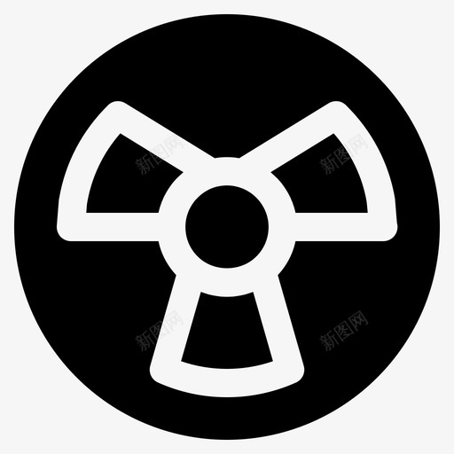核原子能量图标svg_新图网 https://ixintu.com 原子 核 能量 能量雕文 辐射