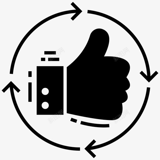 竖起大拇指好运手势图标svg_新图网 https://ixintu.com 与环境相关的字形图标 好运 手势 比如手势 社会反馈 竖起大拇指
