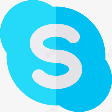 Skype社交媒体49扁平图标图标