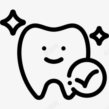 牙齿美白牙医20线性图标图标