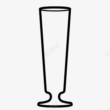 吊带长鸡尾酒杯酒精饮料图标图标