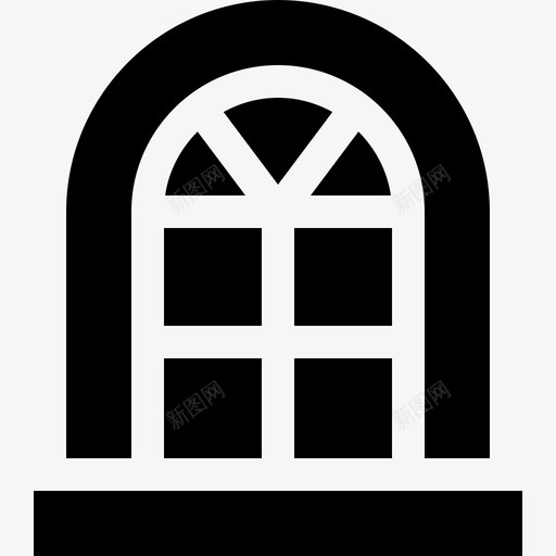 窗户建筑11填充图标svg_新图网 https://ixintu.com 填充 建筑11 窗户