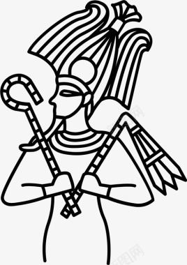 奥西里斯埃及埃及人图标图标