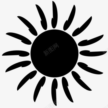 太阳装饰品灿烂的太阳图标图标