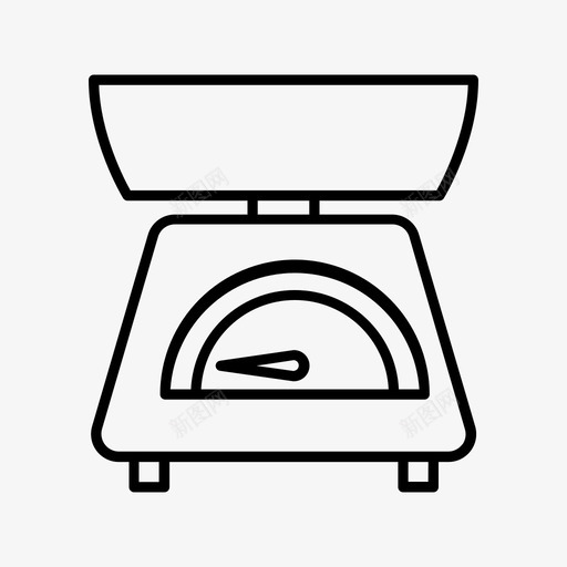 厨房秤食物秤克秤图标svg_新图网 https://ixintu.com 克秤 厨房用具 厨房秤 食物秤