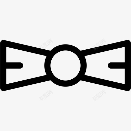 蝴蝶结时装领带图标svg_新图网 https://ixintu.com 时装 时装和服装轮廓 蝴蝶结 领带