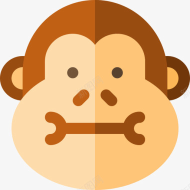猴子泰国3扁平图标图标