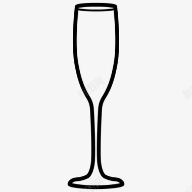 香槟长笛杯酒精饮料图标图标