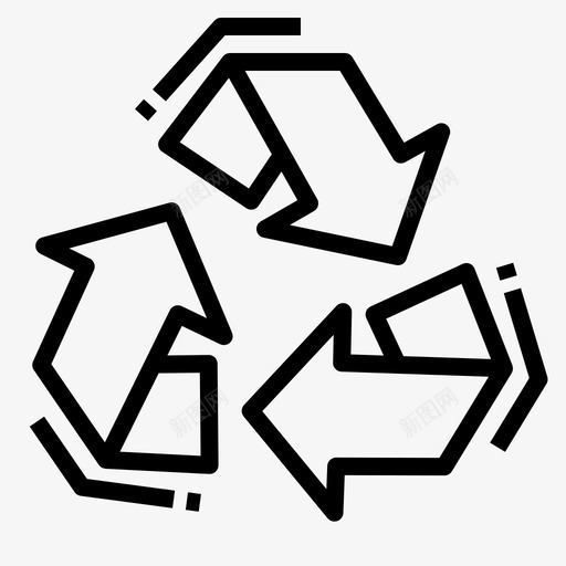 回收生态标识图标svg_新图网 https://ixintu.com 回收 标识 生态