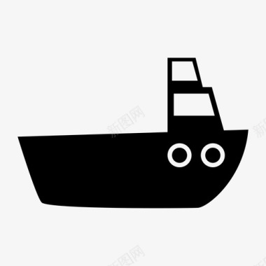 船驳船船艇图标图标