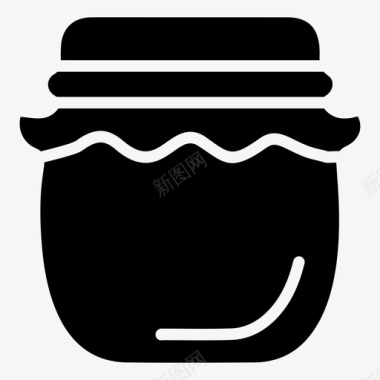 果酱罐食物果冻罐图标图标