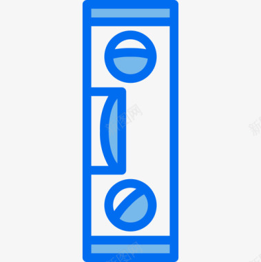 水平仪41号工具蓝色图标图标